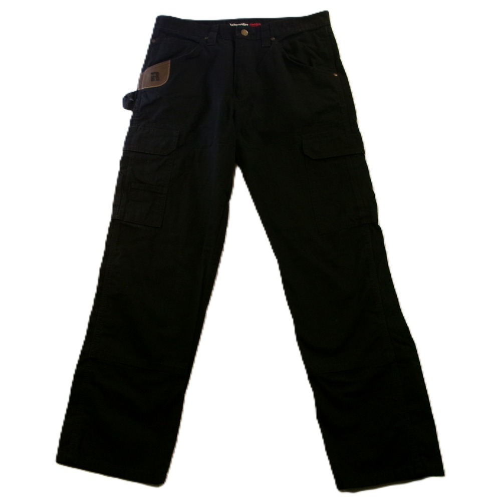 Wrangler Mens 33x30 Cargo Pants Black Riggs Workwear Ripstop 103W060BL